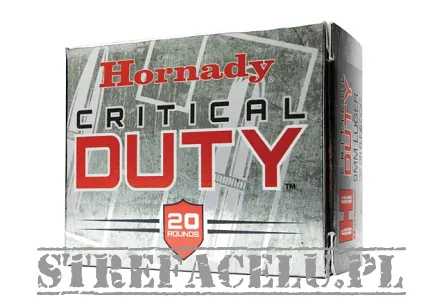 Amunicja Hornady Critical Duty  // 9mm luger + P 124gr/8,04g opak. 25szt.