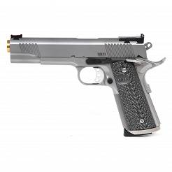 Pistol by Bul, Model : 1911 Classic Trophy SAW, Discipline : IPSC, Color : Silver, Caliber 9mm