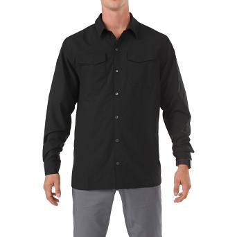 Men's Shirt, Manufacturer : 5.11, Model : Freedom Flex Long Sleeve Shirt, Color : Black