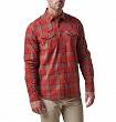 Men's Shirt, Manufacturer : 5.11, Model : Gunner Plaid Long Sleeve Shirt, Color : Red Brbn Plaid