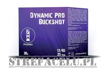 Amunicja śrutowa Loftka Dynamic Pro Buckshot 30 g kal. 12/65 - FAM PIONKI