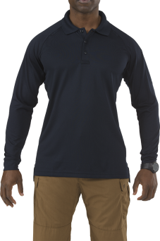 Men's Polo, Manufacturer : 5.11, Model : Performance Long Sleeve Polo, Color : Dark Navy