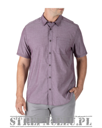 Men's Shirt, Manufacturer : 5.11, Model : Carson Short Sleeve Shirt, Color : Fig Heather