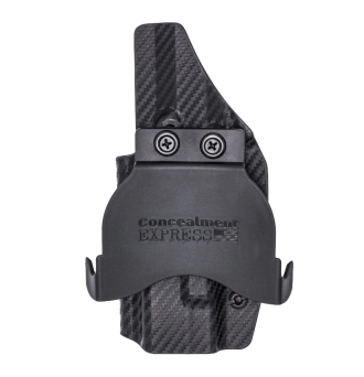 OWB Holster, Compatibility : IWI Masada Slim OR, Manufacturer : Concealment Express, Material : Kydex, For Persons : Right Handed, Finish : Carbon