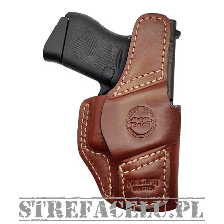 Kabura skórzana do rewolweru IWB/OWB AM02 MultiFit J-Frame, LH, kolor: Brązowy