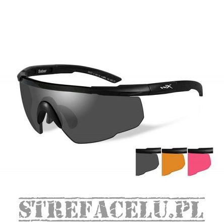 Okulary WileyX Saber Adv. Smoke / Rust / Vermillion Lens 309 / Matte Black Frame