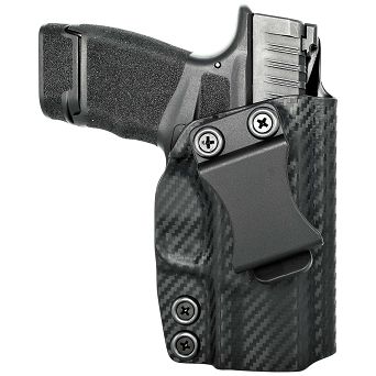 IWB Holster, Compatibility :Springfield H11 (Hellcat) with optic, Manufacturer : Concealment Express, Material : Kydex, For Persons : Right Handed, Finish : Carbon