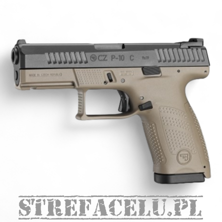 Pistolet CZ P-10C FDE trytowe przyrządy // .9 PARA