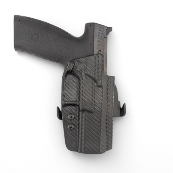 OWB Holster, Compatibility : CZ P-10F, Manufacturer : Concealment Express, Material : Kydex, For Persons : Right Handed, Finish : Carbon