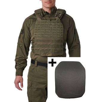 5.11 TACTEC PLATE CARRIER + 2x Level IV Protection Group Denmark Ballistic Plates