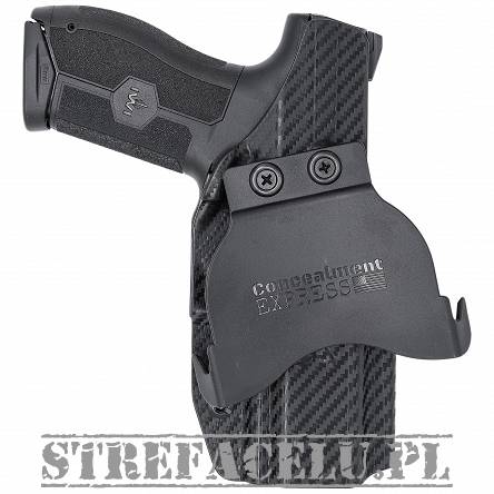 OWB Holster, Compatibility : IWI Masada, Manufacturer : Concealment Express, Material : Kydex, For Persons : Left Handed, Finish : Carbon