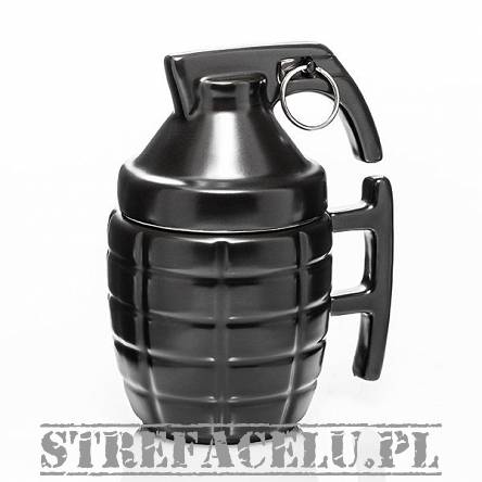 Black granate mug with cotter pin and lid