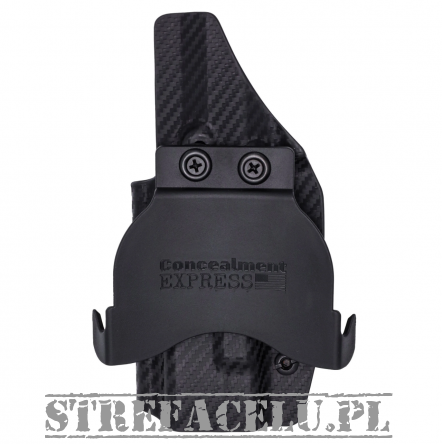 OWB Holster, Compatibility : Sig Sauer P320 Compact/Carry OR, Manufacturer : Concealment Express, Material : Kydex, For Persons : Right Handed, Finish : Carbon