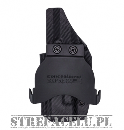 OWB Holster, Compatibility : H&K VP9SK OR, Manufacturer : Concealment Express, Material : Kydex, For Persons : Right Handed, Finish : Carbon