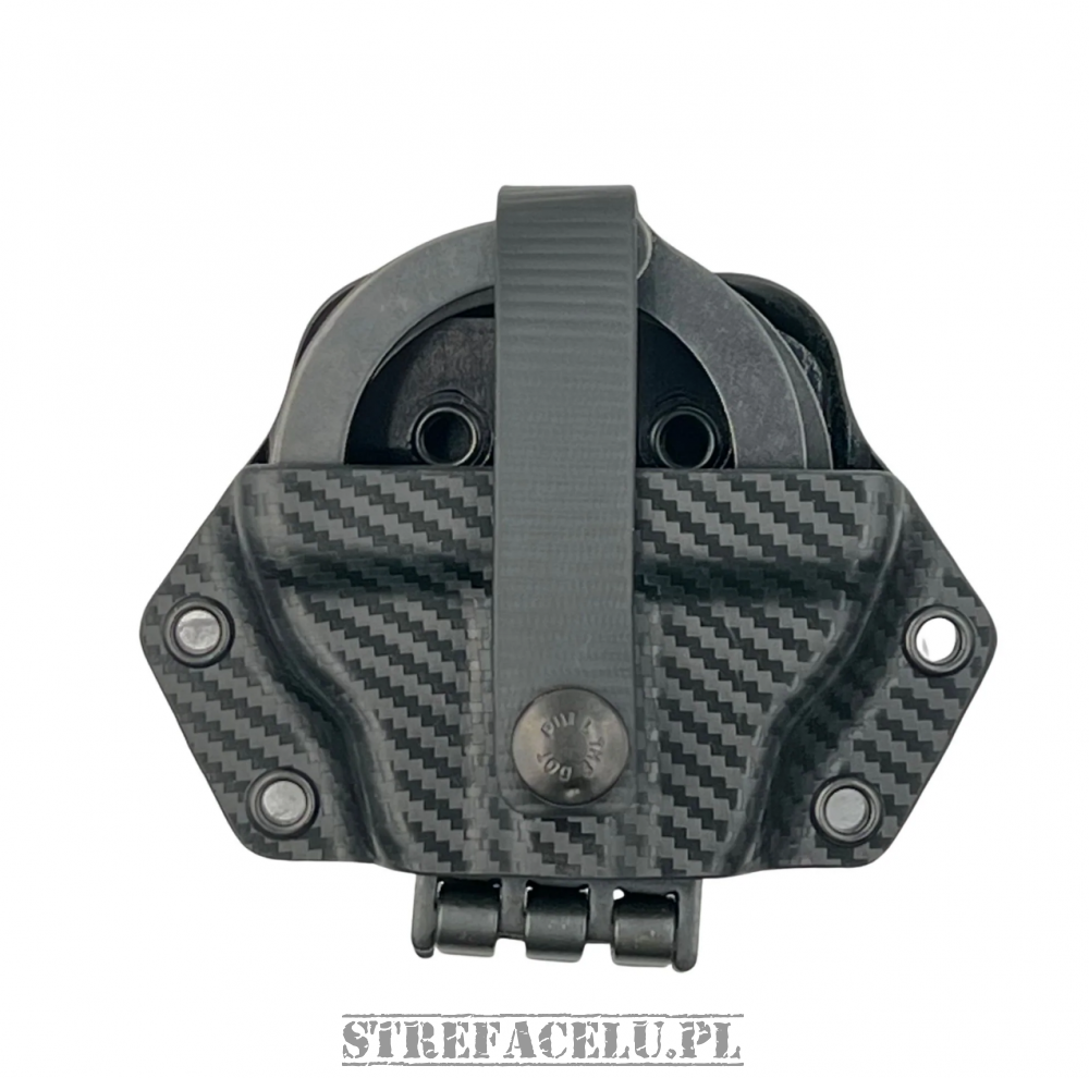 OWB Handcuff Holster, Manufacturer : Rounded Gear (Concealment Express),  Standard : S&W M100, Material : Kydex, Color : Carbon TargetZone
