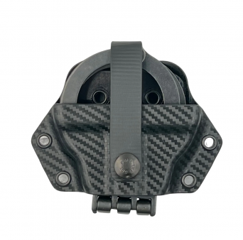 OWB Handcuff Holster, Manufacturer : Rounded Gear (Concealment Express), Standard : S&W M100, Material : Kydex, Color : Carbon