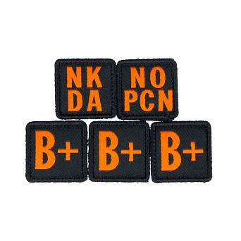 Set of B+ Patches, Manufacturer : 5.11, Model : Blood Type Patch Kit B Positive, Color : Multi
