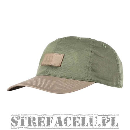 Czapka z daszkiem 5.11 LEATHER BOX LOGO CAP kolor: TANK GREEN