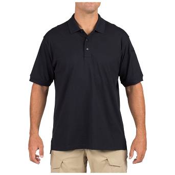 Men's Polo, Manufacturer : 5.11, Model : Tactical Jersey Short Sleeve Polo, Color : Dark Navy