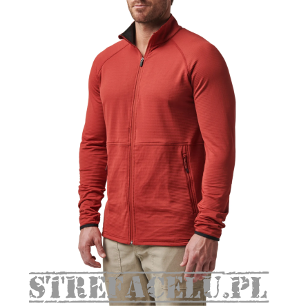 Men's Shirt, Manufacturer : 5.11, Model : Stratos Full Zip, Color : Red Bourbon