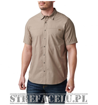 Men's Shirt, Manufacturer : 5.11, Model : Wyatt Short Sleeve Shirt, Color : Stone