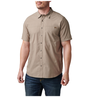 Men's Shirt, Manufacturer : 5.11, Model : Wyatt Short Sleeve Shirt, Color : Stone