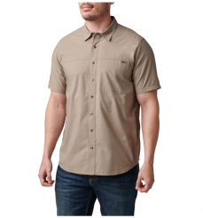 Men's Shirt, Manufacturer : 5.11, Model : Wyatt Short Sleeve Shirt, Color : Stone