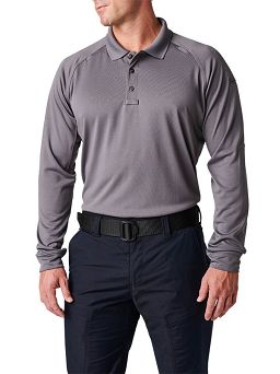 Men's Polo, Manufacturer : 5.11, Model : Performance Long Sleeve Polo, Color : Storm