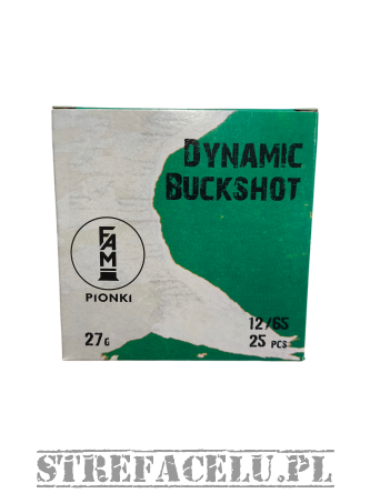 Amunicja śrutowa (loftka) Dynamic Buckshot 27g 9pcs  (1op = 25szt) // kal. 12/65 - FAM PIONKI