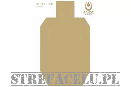 Tarcze Strzeleckie kartonowe IDPA/PIRO 50szt - brązowe Range Solutions