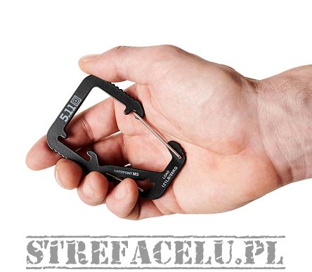 Carabiner, Manufacturer : 5.11, Model : Hardpoint M3 Carabiner, Color : Black