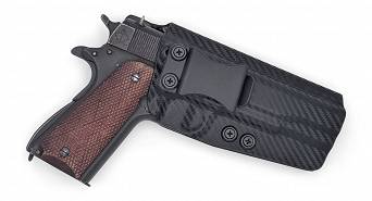 IWB Holster, Compatibility : 1911 Government 5" (Without Rail), Manufacturer : Concealment Express, Material : Kydex, For Persons : Right Handed, Finish : Carbon