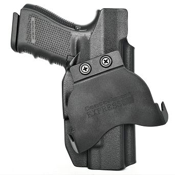 OWB Holster, Compatibility : Glock 17/19/22/23/26/27/31/32/33/34/45, Manufacturer : Concealment Express, Material : Kydex, For Persons : Left Handed, Color : Black