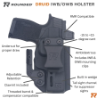 Kabura obustronna IWB/OWB Druid 2.0 do Smith & Wesson M&P M2.0 + TLR-1, kydex, kolor: czarny - 3