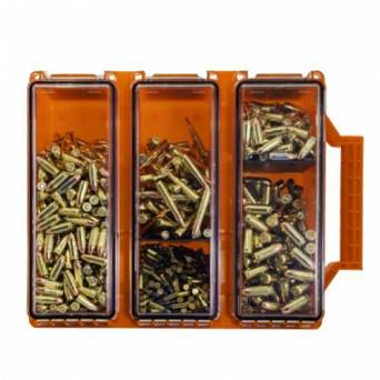 Three Compartment Ammunition Box, Manufacturer : Berrys Mfg, Color : Orange + Clear, Compatibility : Multicaliber