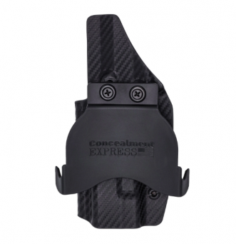 OWB Holster, Compatibility : Canik TP9SFX OR, Manufacturer : Concealment Express, Material : Kydex, For Persons : Right Handed, Finish : Carbon