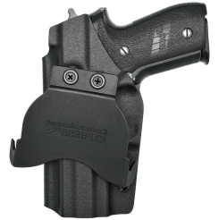 OWB Holster, Compatibility : Sig Sauer P229 with rail, Manufacturer : Concealment Express, Material : Kydex, For Persons : Right Handed, Color : Black