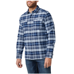 Men's Shirt, Manufacturer : 5.11, Model : Lester Long Sleeve Shirt, Color : Pacific Navy Plaid