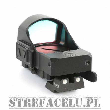 Meprolight MicroRDS Red Dot Micro Sight with Quick Detach Adaptor and Backup Sights for Jericho