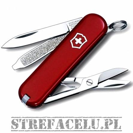 Victorinox Classic SD, Small Pocket Knife With Scissors And Screwdriver - red