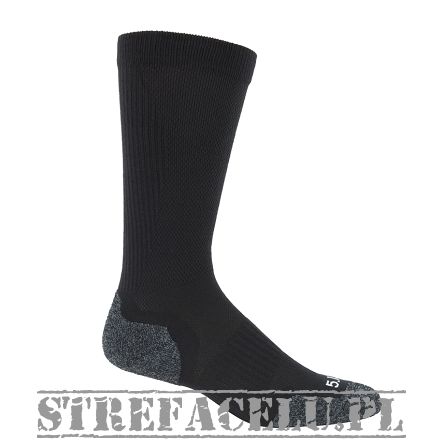 Men's Socks by 5.11, Model : SLIP STREAM OTC SOCK, Color: Black