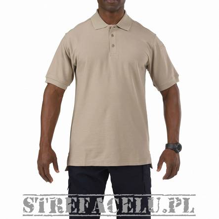 Men's Polo, Manufacturer : 5.11, Model : Utility Short Sleeve Polo, Color : Silver Tan
