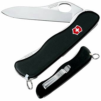 Victorinox Sentinel One Hand with belt clip, Lightweight Large Pocket Knife