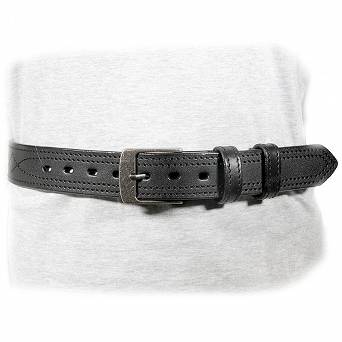 Leather belt, rigid to carry a weapon - black size XL (110cm)