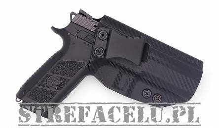 IWB Holster, Compatibility : CZ P-09, Manufacturer : Concealment Express, Material : Kydex, For Persons : Right Handed, Finish : Carbon