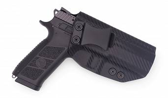 IWB Holster, Compatibility : CZ P-09, Manufacturer : Concealment Express, Material : Kydex, For Persons : Right Handed, Finish : Carbon