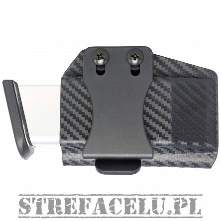 Horizontal Pouch, OWB, Compatibility : .45 Double Stack Magazine, Manufacturer : Concealment Express, Material : Kydex, For Persons : Right Handed + Left Handed, Finish : Carbon