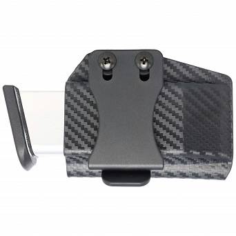 Horizontal Pouch, OWB, Compatibility : .45 Double Stack Magazine, Manufacturer : Concealment Express, Material : Kydex, For Persons : Right Handed + Left Handed, Finish : Carbon