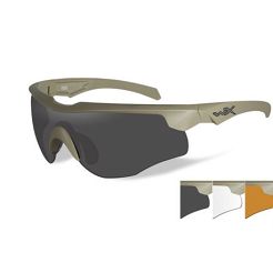 Okulary WileyX Rogue COMM Grey / Clear /Rust Lens 2862/ Tan Frame