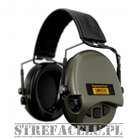 Headphones With Active Noise Canceling, Manufacturer : Sordin (Sweden), Model : Supreme Pro-X Slim, Color : Green